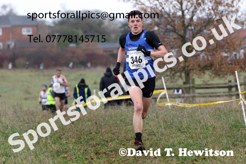 Senior men, 2021 North Eastern Cross Country Championships, Sedgefield. Photo: David T. Hewitson/Sports for All Pics